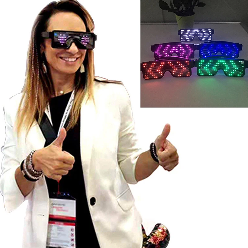 Light-Up LED Glasses Display Concerts Shows Flashing Nightclub Eyewear Party Bright Accessories Durable Useful | Дом и сад