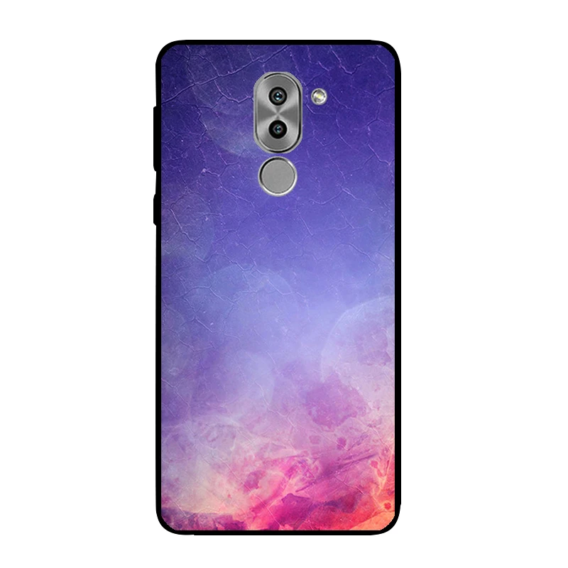 Черный DIY чехол для телефона Huawei Honor 6X мягкий TPU 5 дюймов защитный противоударный