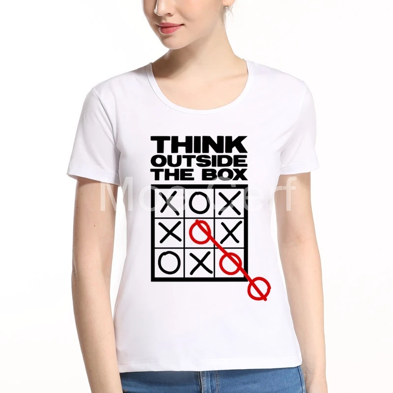 Женская футболка с коротким рукавом Think Outside The Box L8 A 43|Футболки| |