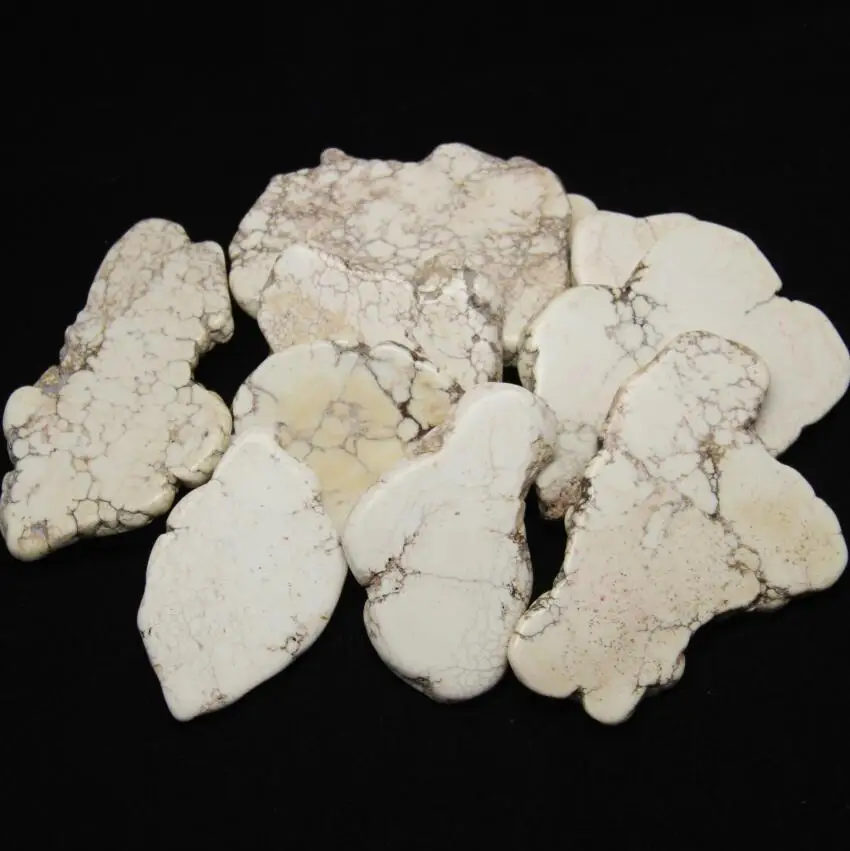 Бусины свободной формы из белого говлита без отверстий 55-90 мм 10 шт./лот | Украшения