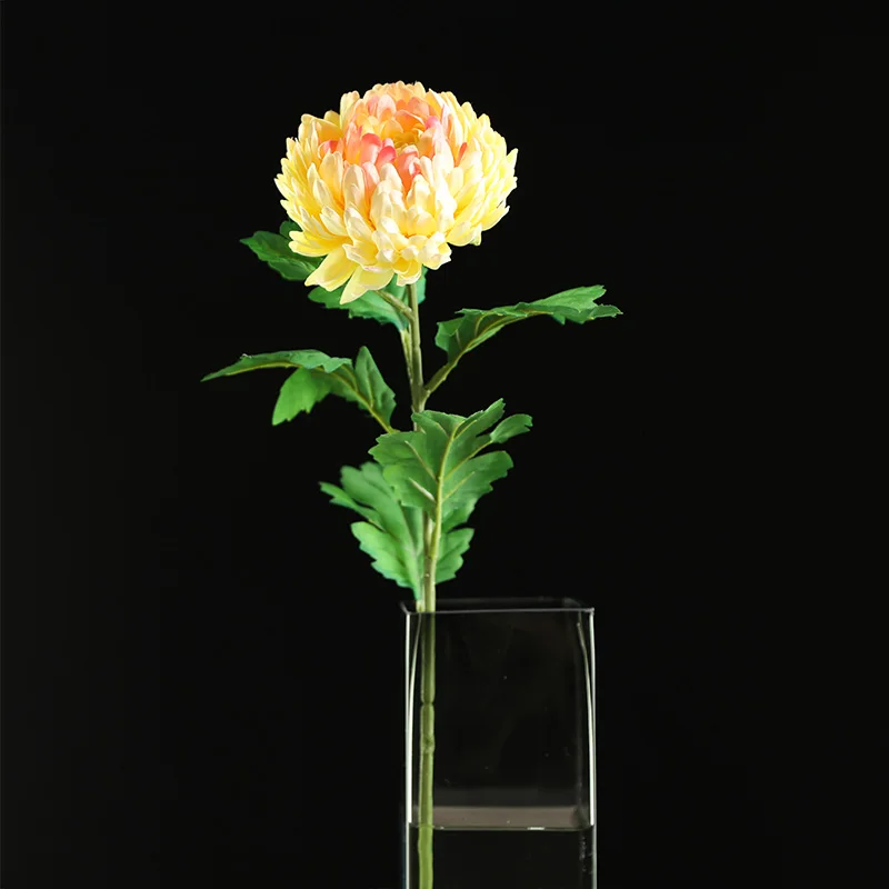 light yellow yumai Длинные стебли герберы Искусственные цветы Шелковые цветы - Цвет: light yellow