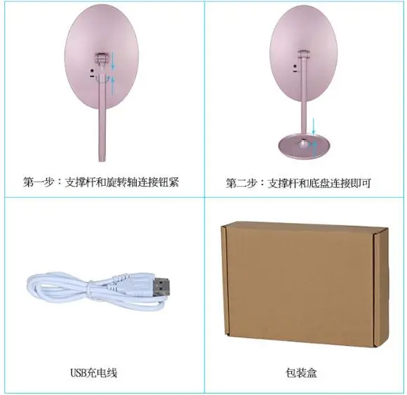 Светодиодный настольный светильник с USB оптовая продажа 3 уровня косметическое