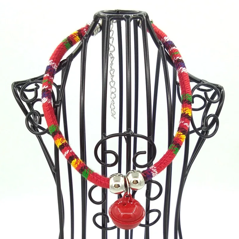 Ожерелье для собак и кошек ошейник с медным колокольчиком украшение ручной