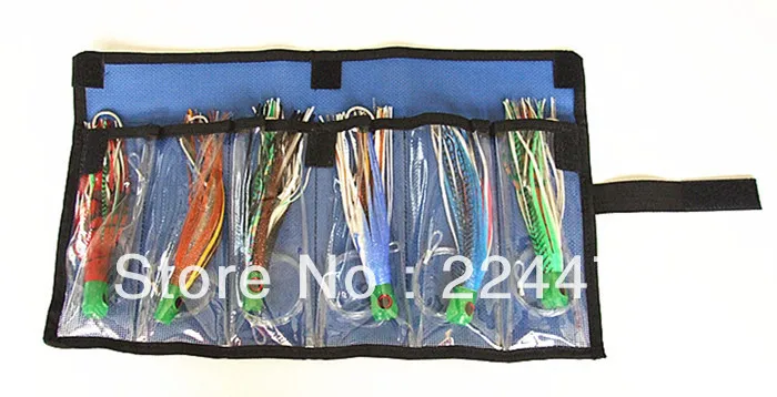 Free Shipping-Mixed Set 3 size Combo Octopus Skirt Game lures Tuna Trolling Fishing Tackle Soft Bait PP soft head with Hoo | Спорт и