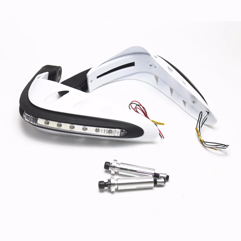 

7/8" Motorcycle LED Turn Signal Light Brush Bar Hand Guards Handguard White Dirt bike For Honda Yamaha Kawasaki Suzuki