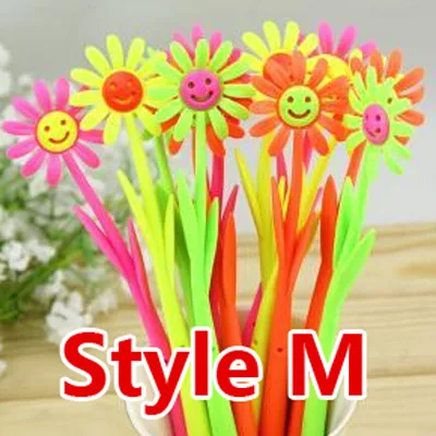 Style M 12 шт/1 лот модные креативные канцелярские принадлежности цветные сладкие Лаки Флора цветы ручка дизайн Шариковая ручка канцелярские принадлежности - Цвет: Style M