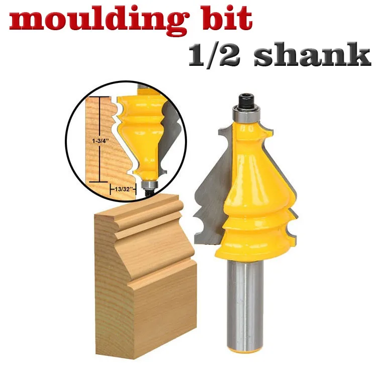 

1PC Architectural Molding Router Bit 1/2" Shank Line knife Woodworking cutter Tenon Cutter for Woodworking Tools