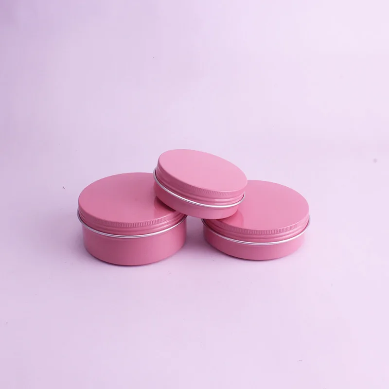 12 шт. круглые жестяные банки коробка алюминиевый органайзер для макияжа розовая