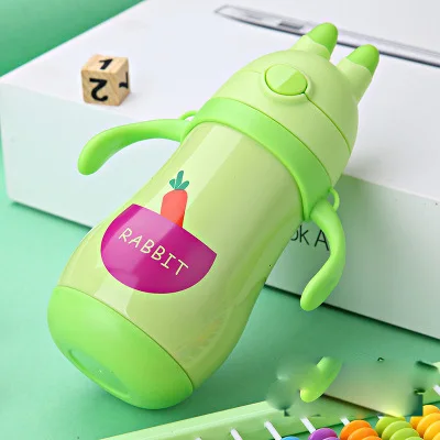 Детский термос для малышей чашка с соломинкой из нержавеющей стали