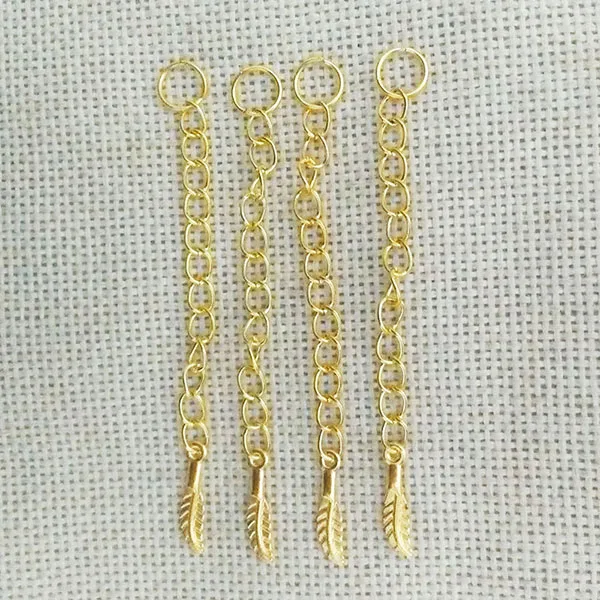 leaf 4x11mm gold STENYA удлиненные удлинительные цепочки с кисточками цепочки с бусинами ожерелье хвосты соединительные зажимы крюк прокладка ушко бижутерия в форме сердца - Цвет: leaf 4x11mm gold