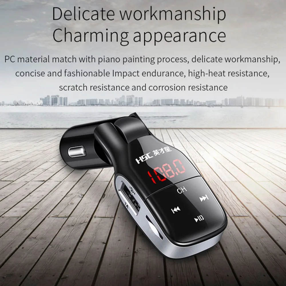 HSC YC37 Dual USB 3.1A автомобильное зарядное устройство Bluetooth MP3 плеер Быстрая зарядка