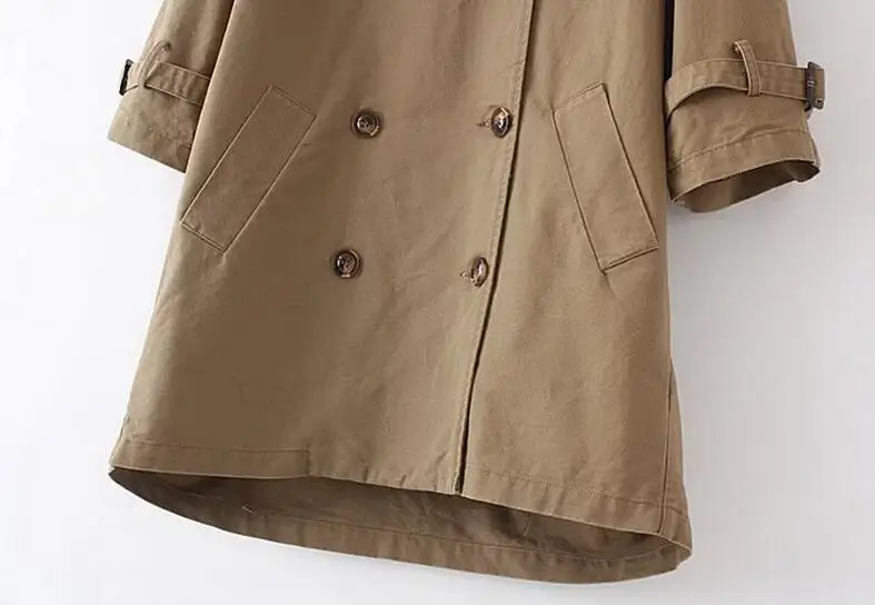 Женский Длинный модный свободный двубортный тренчкот для отдыха новинка