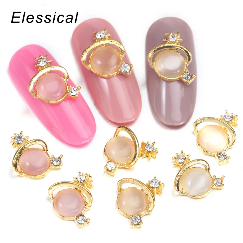 ELESSICAL 10 шт. Прозрачный Кристалл Rhinestone сплава ногтей Подвески Смола Книги по