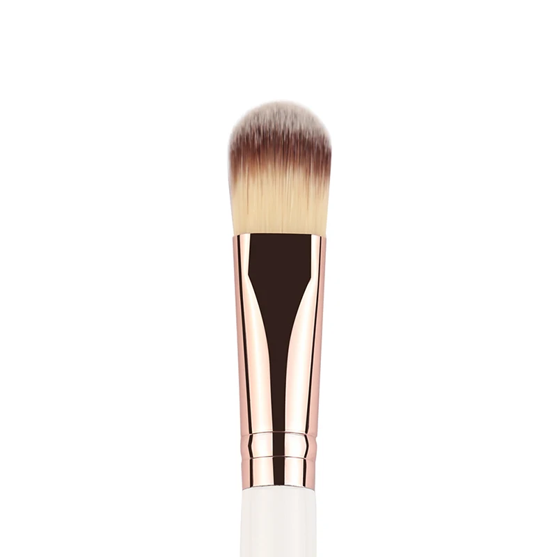Zoreya Brand New arrive High quality white wooden handle Make up brush Foundation for women cosmetic make tool | Красота и здоровье