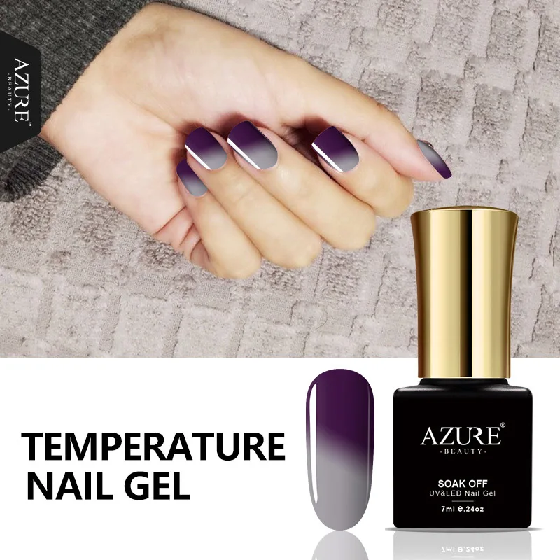 Гель-лак для ногтей AZURE BEAUTY меняющий температуру тепловые эмалированные