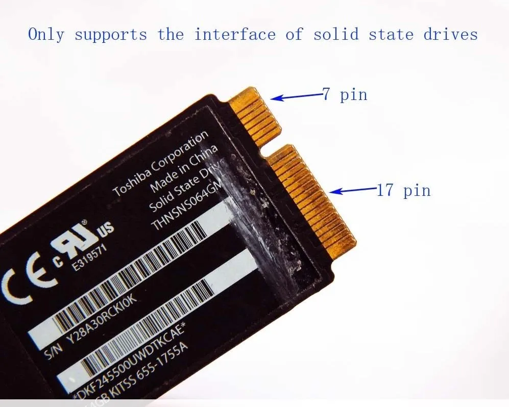 Адаптер для жесткого диска от USB3.0 до 7 + 17 pin SSD 2012 MacBook Air A1465 A1466 MD223 MD224 MD232 64G 128G 256G 512G