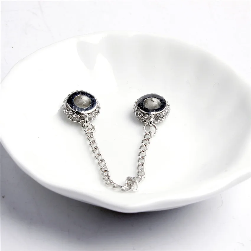 Бесплатная доставка 1 шт. Шарм проложить вдохновение Кристалл цепь безопасности