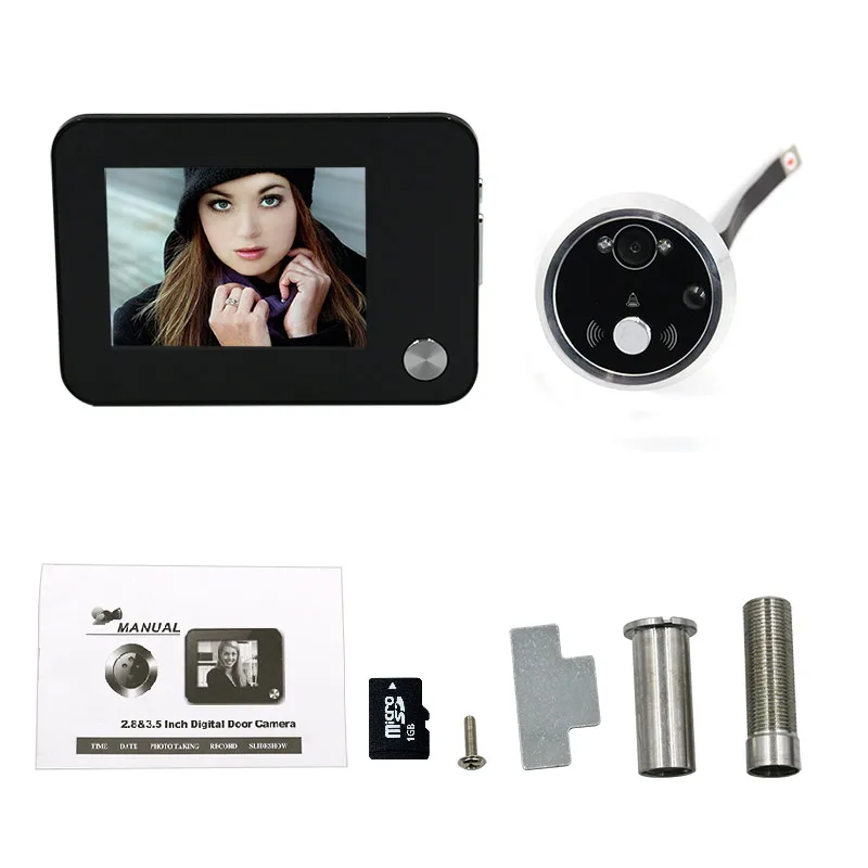 Saful глазок дверной зритель камера глаз видеодомофон Поддержка TF карта ночного