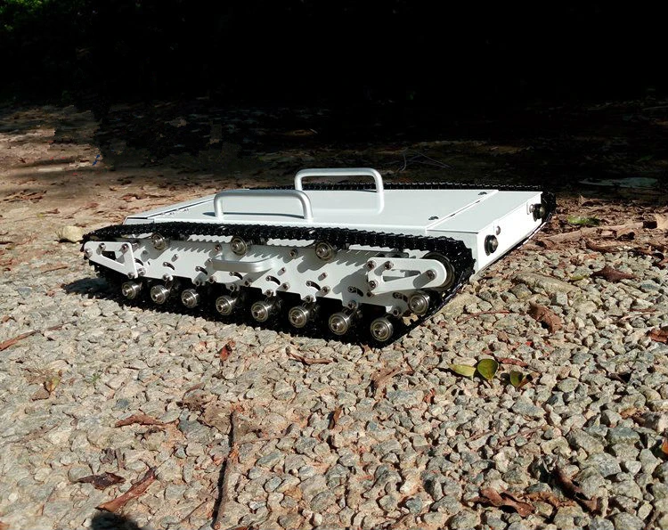 

WT500 Big load robot tank car chassis with suspension large size chase shock aborption 20kg! Obstacle-surmounting Project