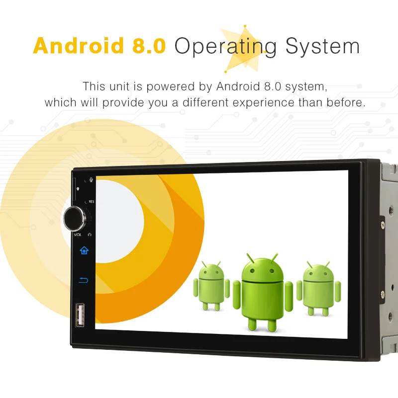 Тыква 2 Din 7 &quotAndroid 8 0 Восьмиядерный 4G + 32G Универсальный автомобильный стерео радио