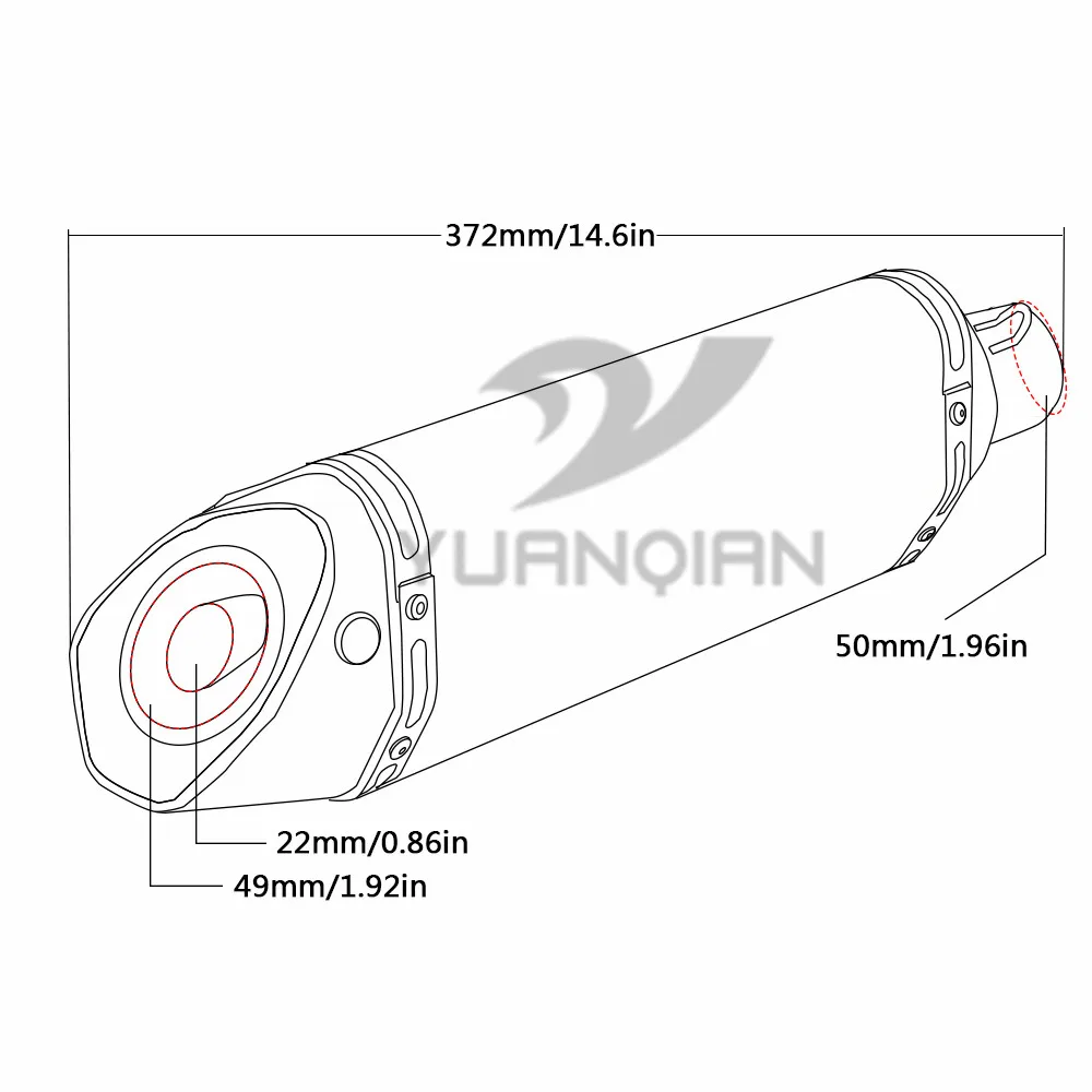 Мотоцикл изменение глушитель выхлопной трубы из углеродного волокна для Yamaha MT03 R3