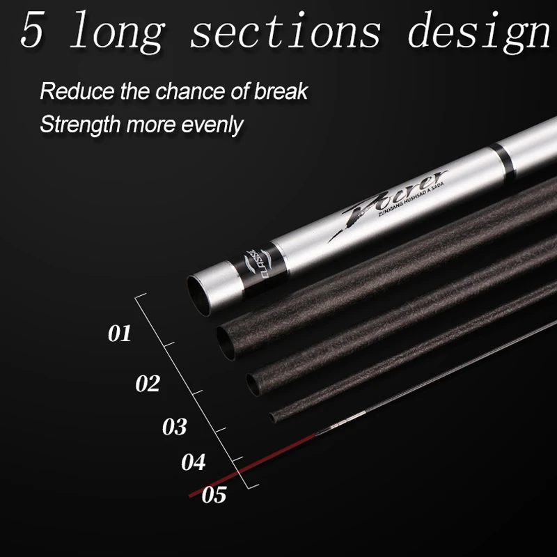 Тайваньская Удочка из высокоуглеродистой твердой телескопической удочки 3 6 7 2 м