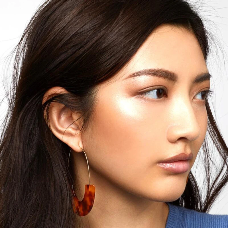 Корейские модные акриловые серьги с леопардовым покрытием простые большим