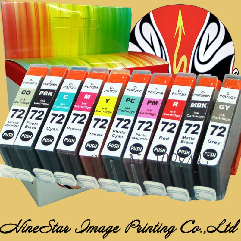 10 шт. картридж для Canon PGI 72 PGI72 картриджи PIXMA PRO 10S принтер CartridgeE209|ink cartridge|ink cartridge for