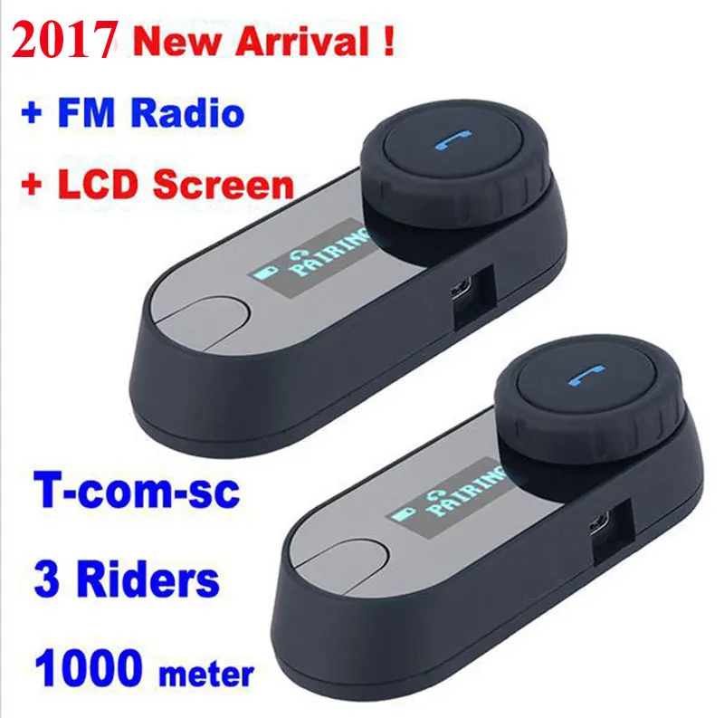 2 шт. TCOM SC обновленная версия BT Bluetooth мотоциклетный шлем домофон гарнитура динамик