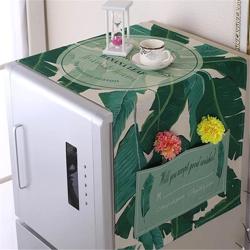 Хлопковая ткань наклейка на холодильник стиральная машина пылезащитный чехол