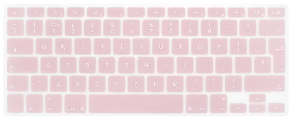 Rose pink Чехол для клавиатуры ноутбука macbook air 13 pro 15 дюймов A1466 A1502 A1278 A1398 EU Силиконовая накладка для клавиатуры цветная защитная пленка - Цвет: Rose pink