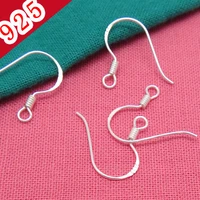 10 pcslot 925 sterling silver color ear hook anti allergic earrings diy jewelry making accessories findings wholesale