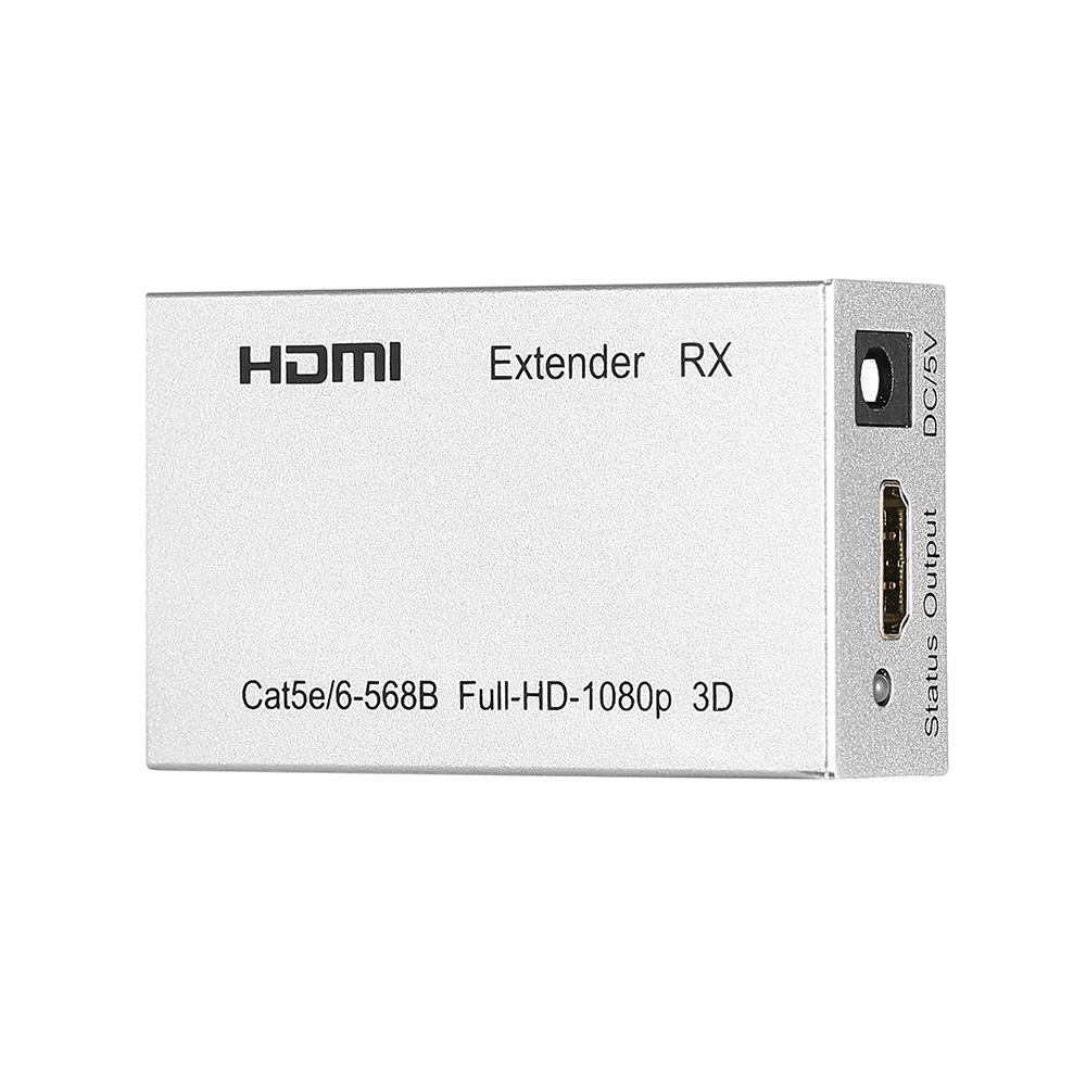 Высокое качество 60 м HDMI удлинитель передатчик приемник по CAT6 RJ45 Ethernet конвертер HDMI 3D для HDTV проектор DVD с коробкой
