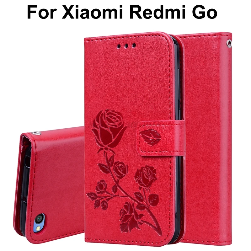 Чехол для Xiaomi Redmi GO чехол Мягкая силиконовая задняя крышка кожаный флип-кейс 6