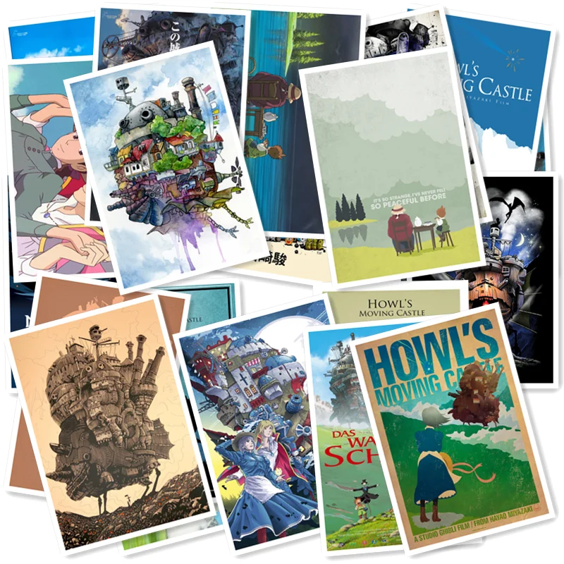 Howl's Moving замок 20/шт ПВХ серия стикер домашний декор холодильник стиль стены путешествия чемодан Граффити стиль