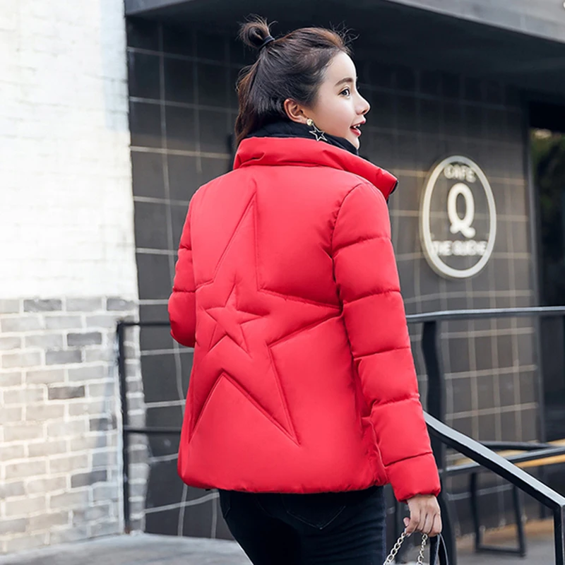 Geckoistail Women Autumn Winter Slim Sweet Warm Parkas Coat 2018 Down Cotton Jacket Ladies Long Sleeve Parka Outerwear Tops | Женская