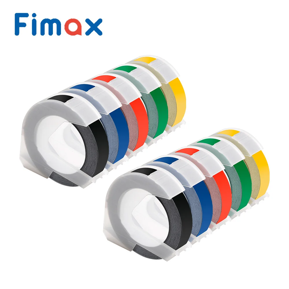 Fimax 10 p совместимый с DYMO 3D пластиковая этикеточная лента 520109 520102 9 мм для Dymo