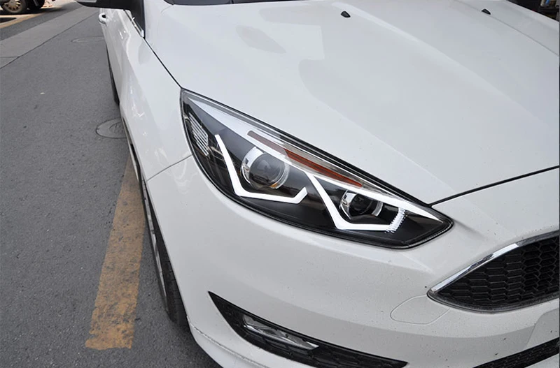 Автомобильный передний светильник для Ford Focus головной 2015-2017 DRL двойной луч фокус