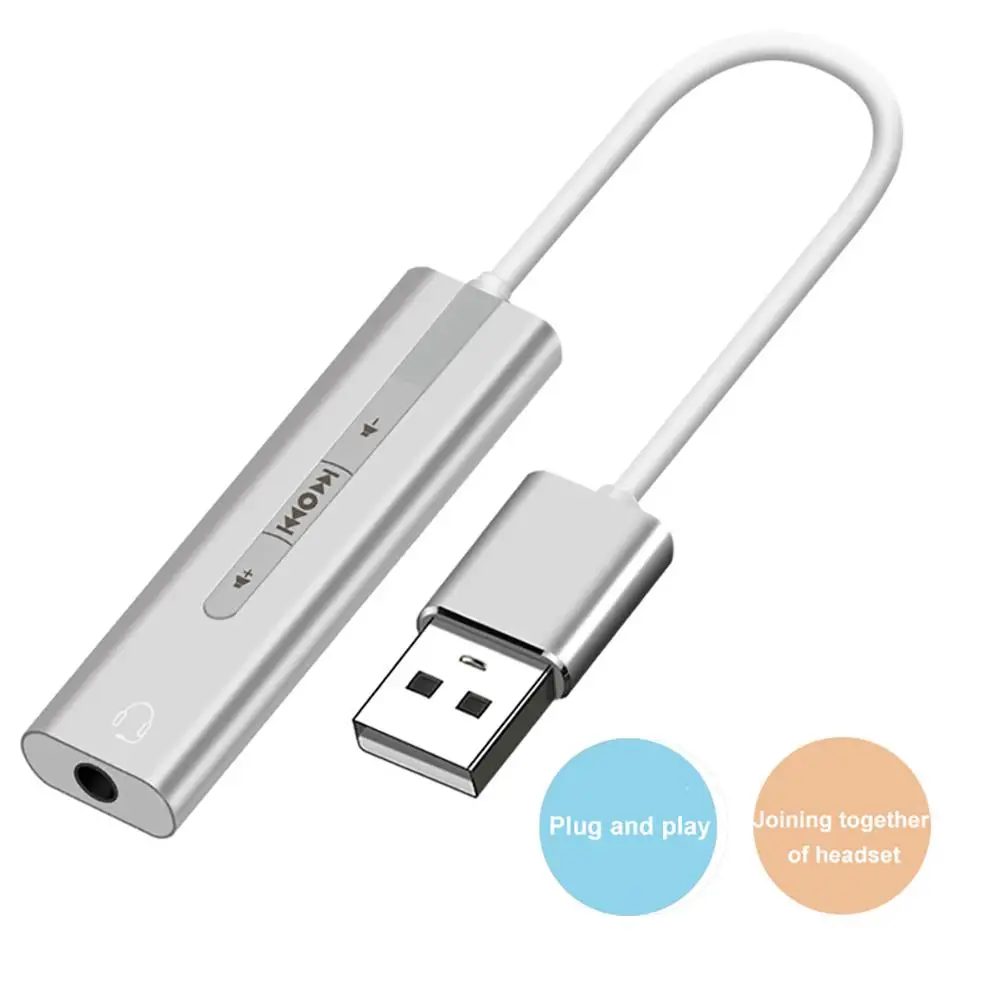 

2 in 1 External Sound Card USB to 3.5mm 7.1 Audio Earphone Microphone Adapter 2019NEW