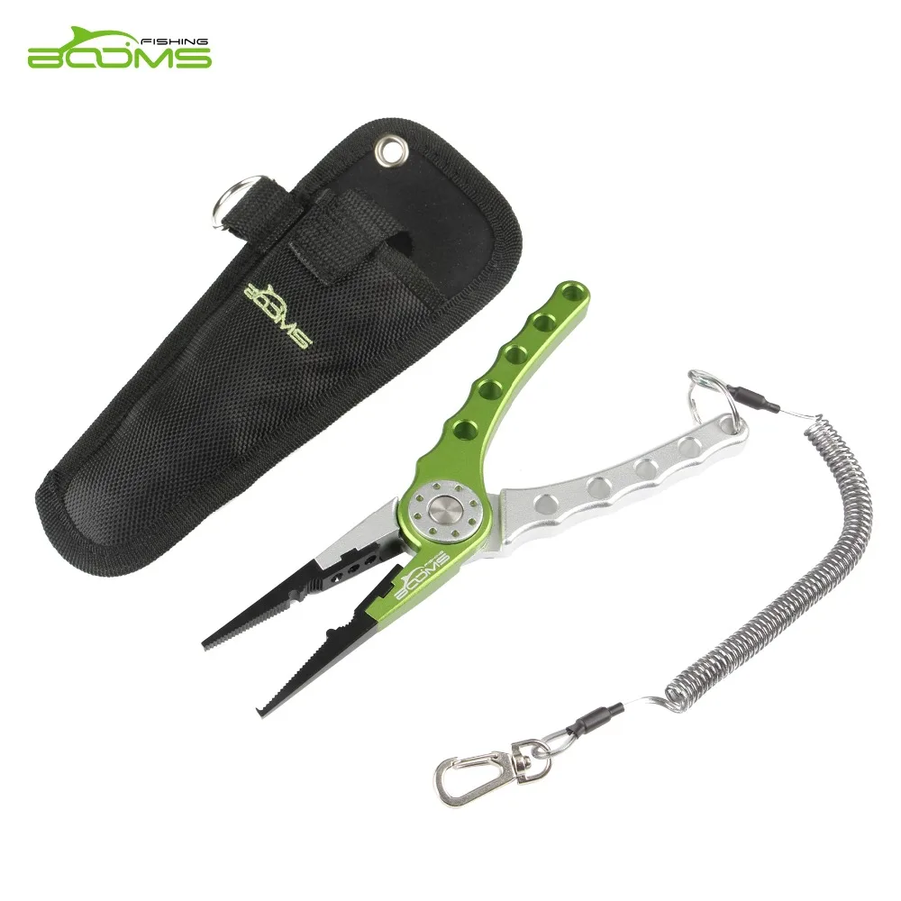 Booms Fishing X1 рыболовные плоскогубцы из алюминиевого сплава инструменты для удаления крючков плетеная леска разделительное кольцо с спиральным шнурком и оболочкой
