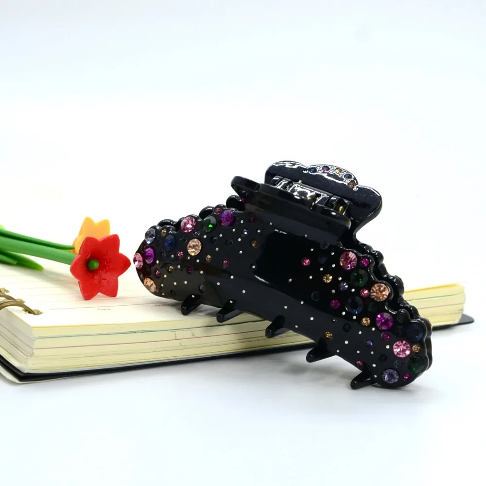 9cm hot saleHeaddress and hairwear crystal Rhinestone Hair clip hair Claw pin Clamp high end Accessories female gifts | Украшения и