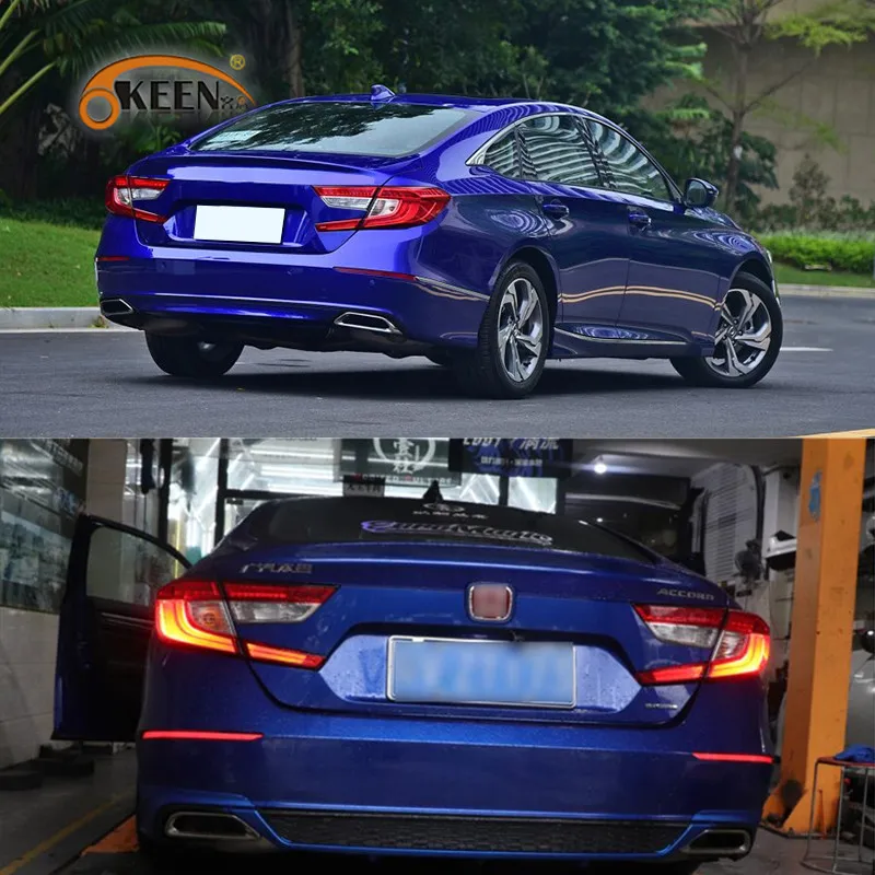 OKEEN 2 шт. Автомобильный светодиодный задний светильник для Honda Accord 10th задний бампер отражатель светильник для вождения торможения Поворотная сигнальная лампа