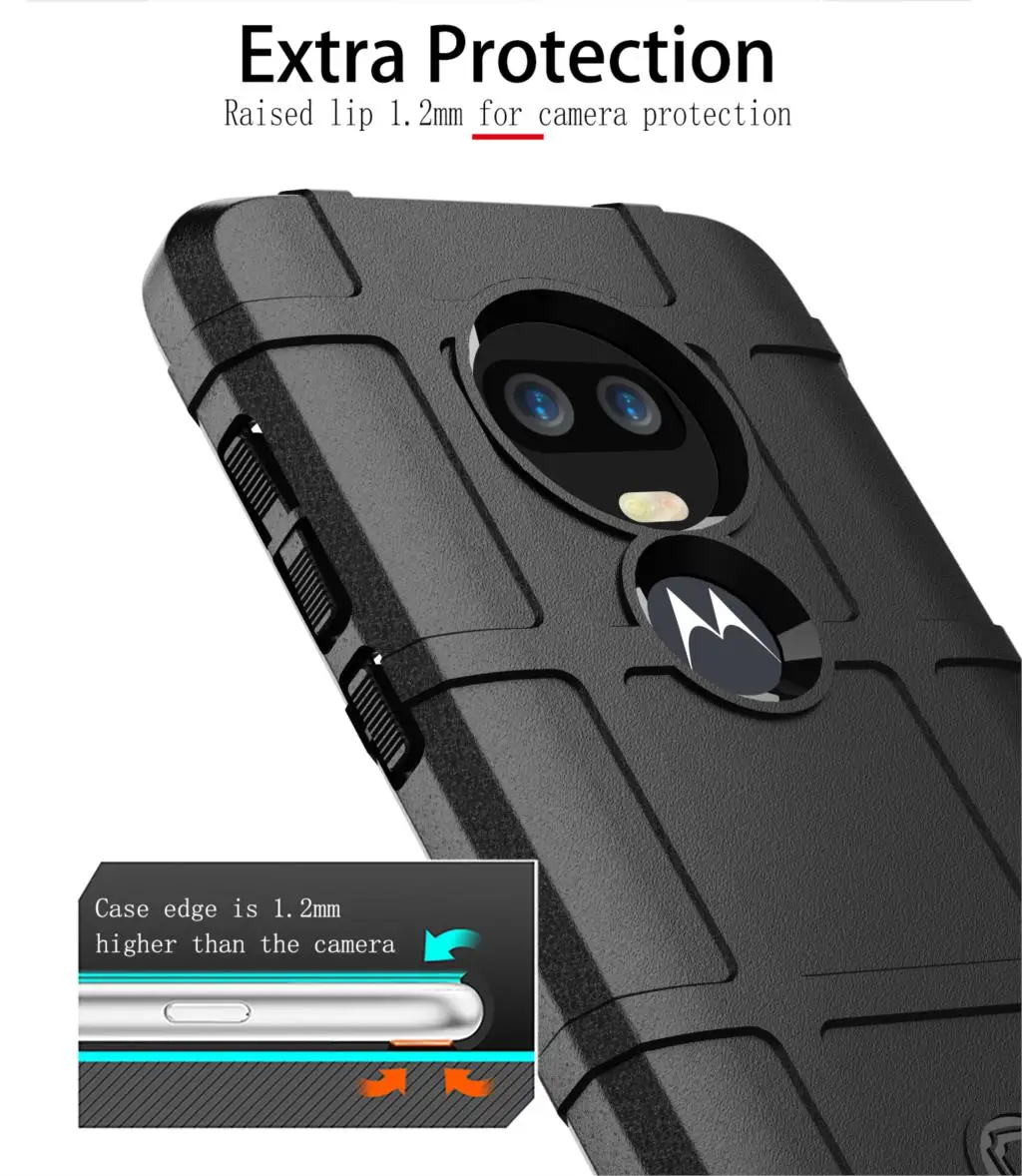 Армированный противоударный чехол для Motorola Moto G7 Plus + дизайнерские чехлы