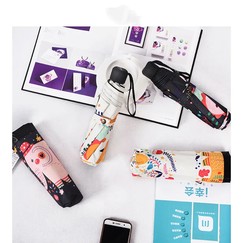 Creative elephant Folding Umbrella Cute Mini Compact Lightweight Travel Rain women men Waterproof/UV Protective parasol | Дом и сад