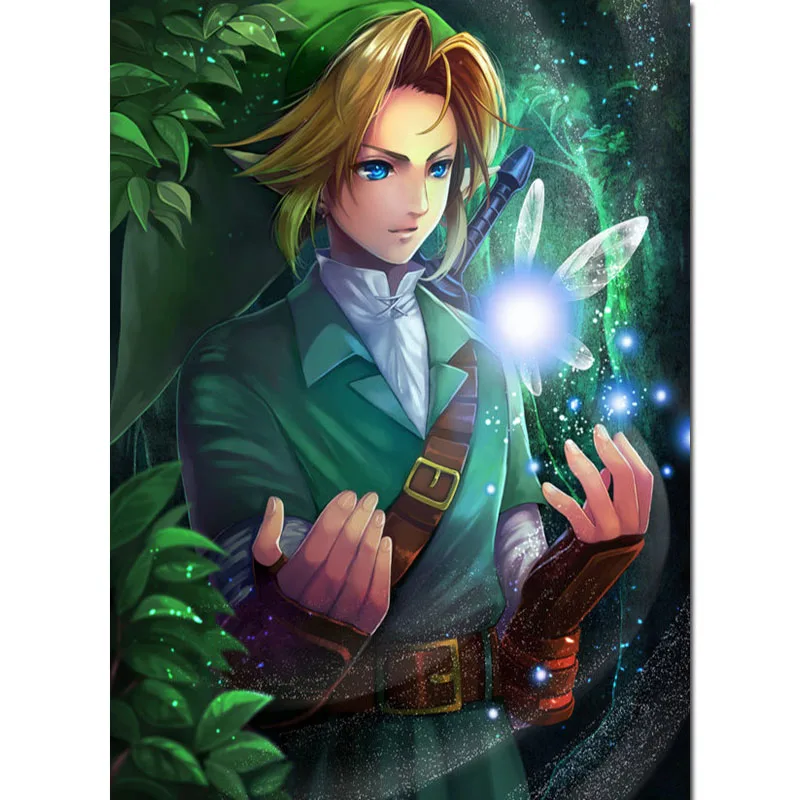 Полный квадрат 5d Diy Алмазная картина Zelda игра мультфильм Диамант Картина лошадь