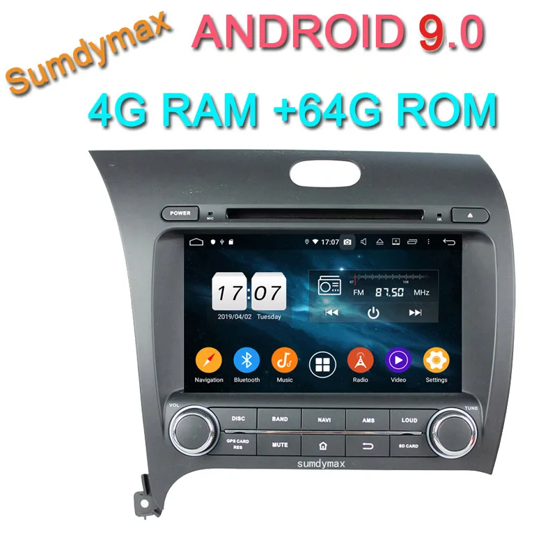 Автомобильный мультимедийный плеер на Android 10 с восьмиядерным процессором gps Wi Fi 8