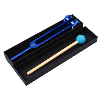 gift box Blue Новинка 128 Гц медицинский неврологический тюнинговый набор вилок с молотком для лечения звука алюминиевый сплав массаж Релаксация - Цвет: gift box Blue