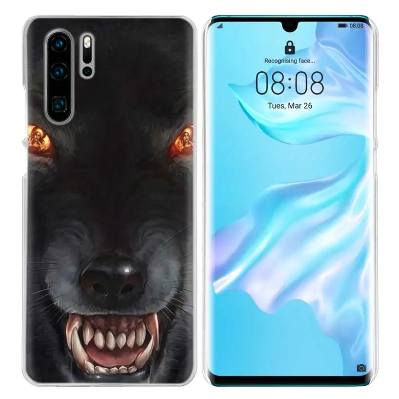 Волк Луна Чехол для huawei P20 P30 P Smart Nova 4 3i P10 P9 P8 Коврики 10 20 lite Pro Mini жесткий чехол для телефона pc Coque