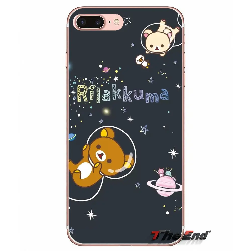 Для iPhone X 4 4S 5 5S 5C SE 6 6S 7 8 плюс samsung Galaxy J1 J3 J5 J7 A3 A5 2016 2017 Rilakkuma Кот Медведь Мягкий