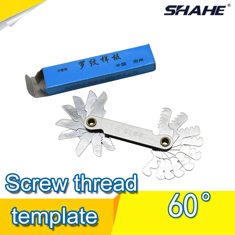 

pitch gauge 1 pcs Stainless steel threadmeters metric Caliber 60 degrees measuring topics gage